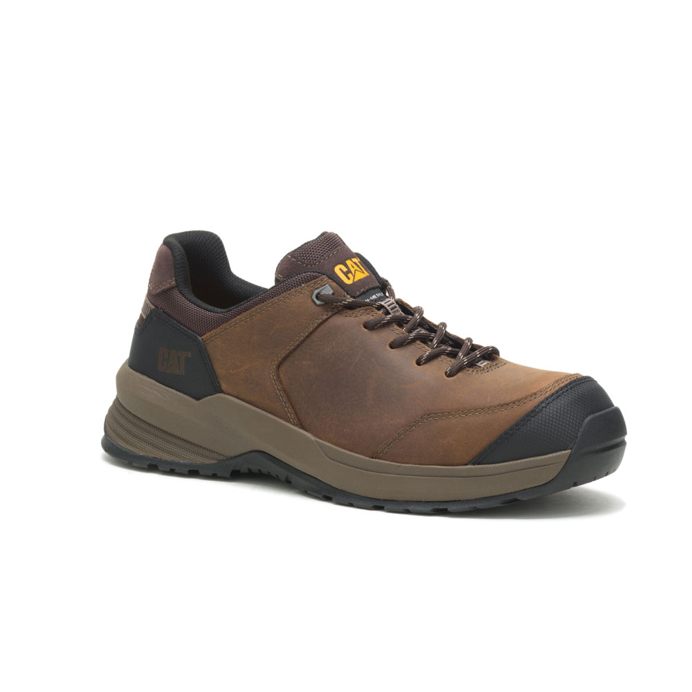 Caterpillar Shoes South Africa - Cat Men's Streamline 2.0 Leather Ct / Astm/Comp Toe Safety Shoes Brown EL3147602